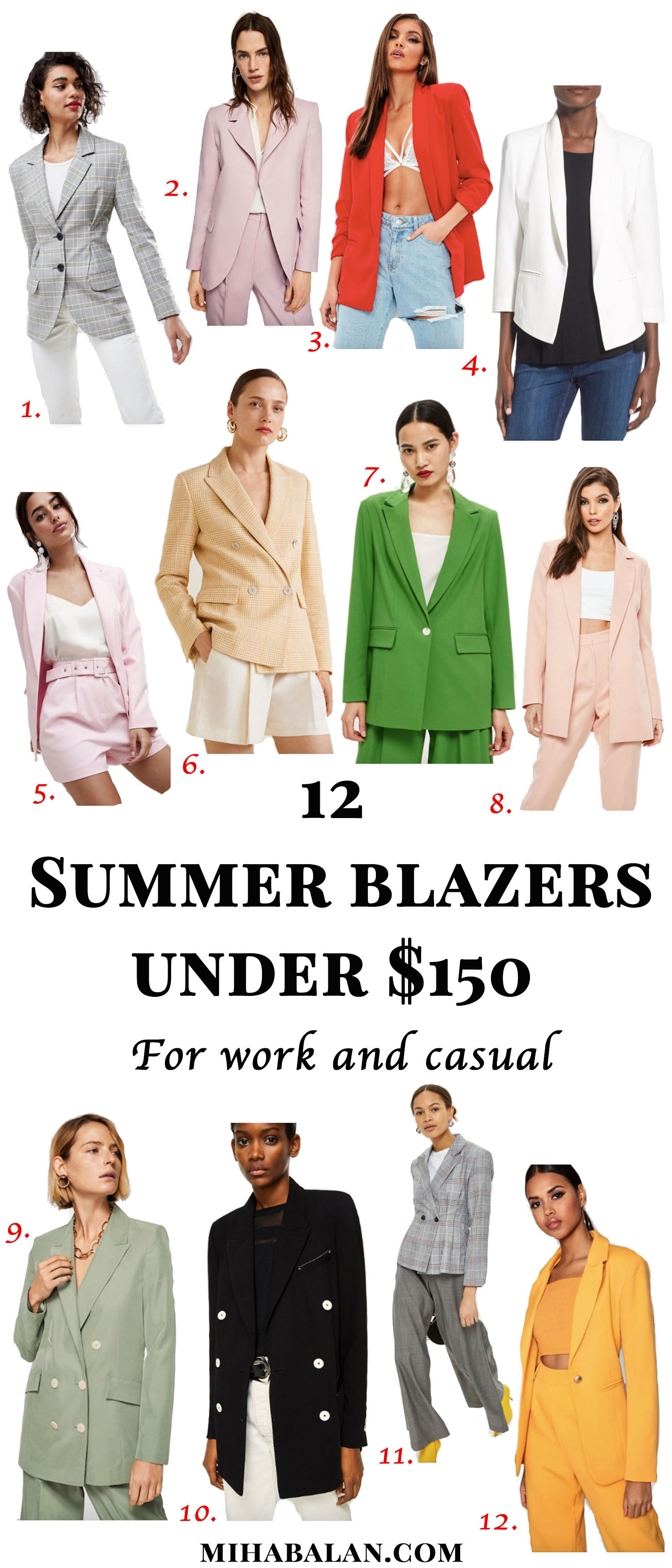 12 summer blazers for work and casual under $150, work wear, stylish work wear, summer fashion. summer style
